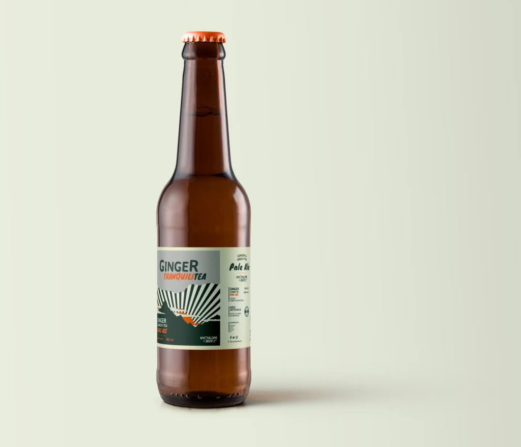 Mockup for a label design for beer packaging, Vintage-inspired beer label